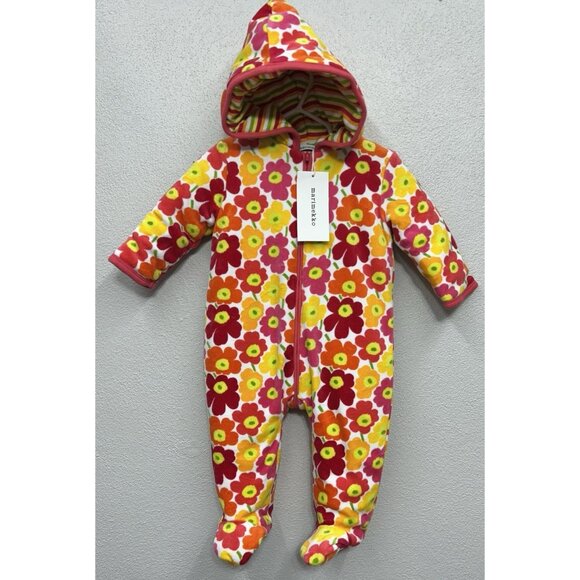 Marimekko Other - Marimekko Baby Jumpsuit 9M /9 Month 74 Winter Fleece One Piece Floral Full Zip